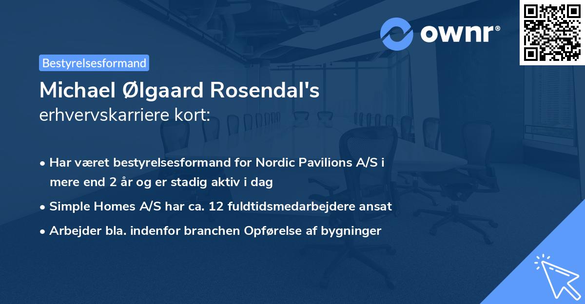 Michael Ølgaard Rosendal's erhvervskarriere kort