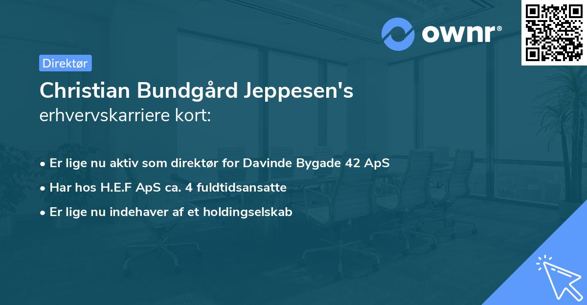 Christian Bundgård Jeppesen's erhvervskarriere kort