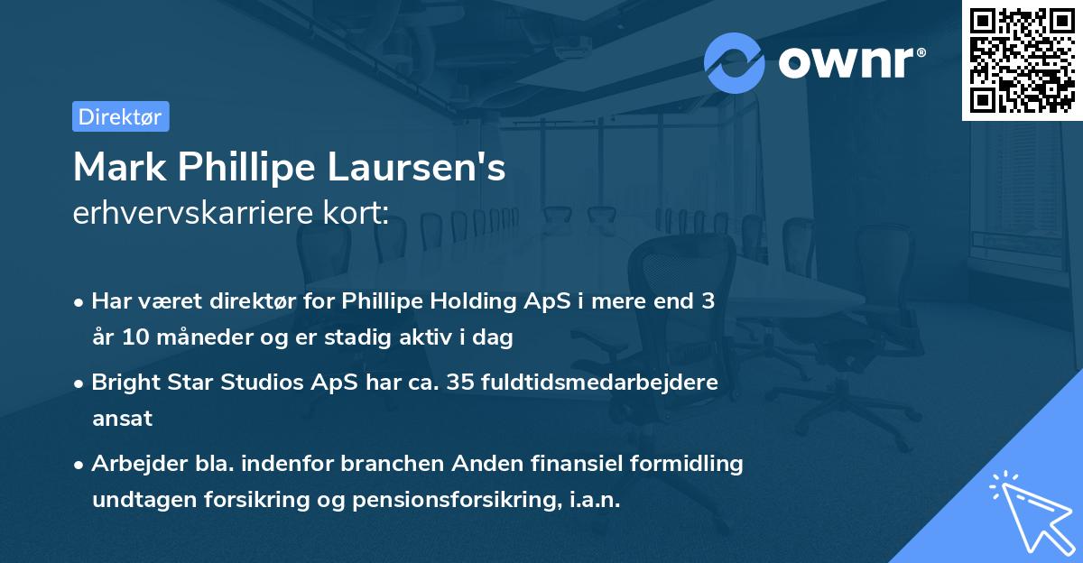 Mark Phillipe Laursen's erhvervskarriere kort