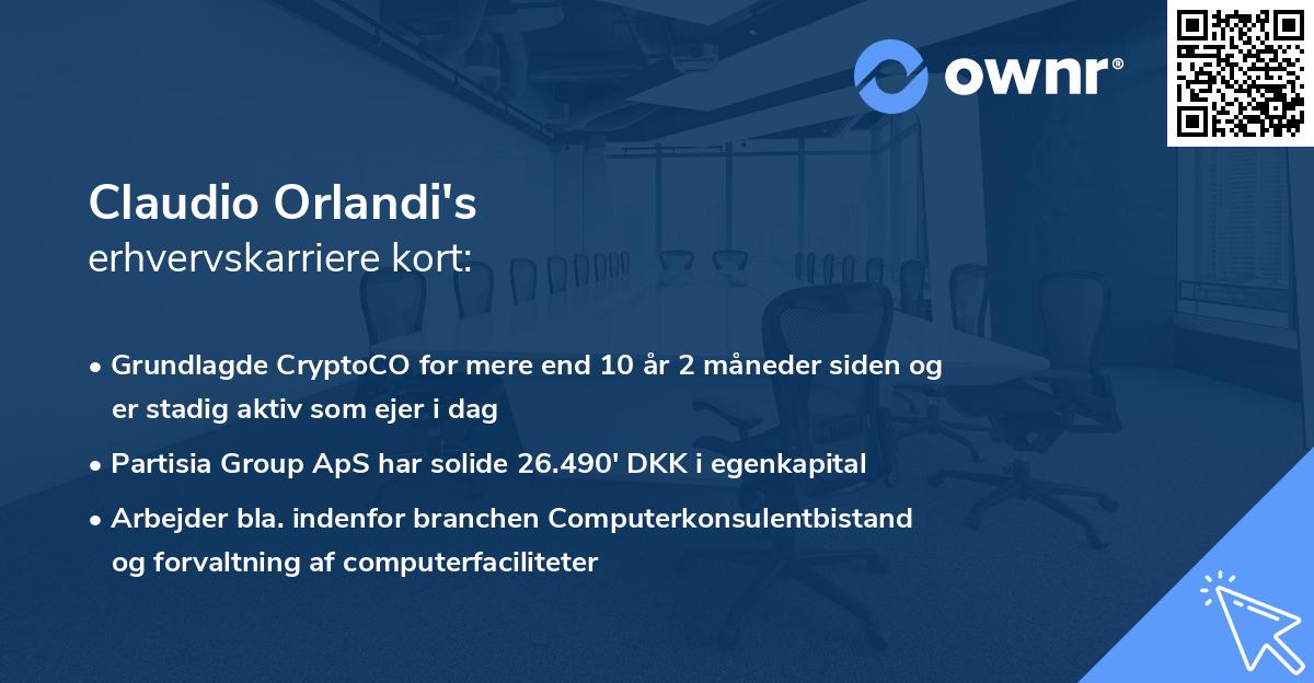 Claudio Orlandi's erhvervskarriere kort