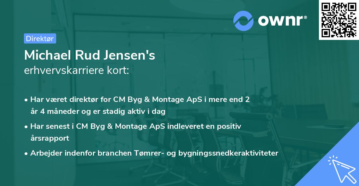 Michael Rud Jensen's erhvervskarriere kort