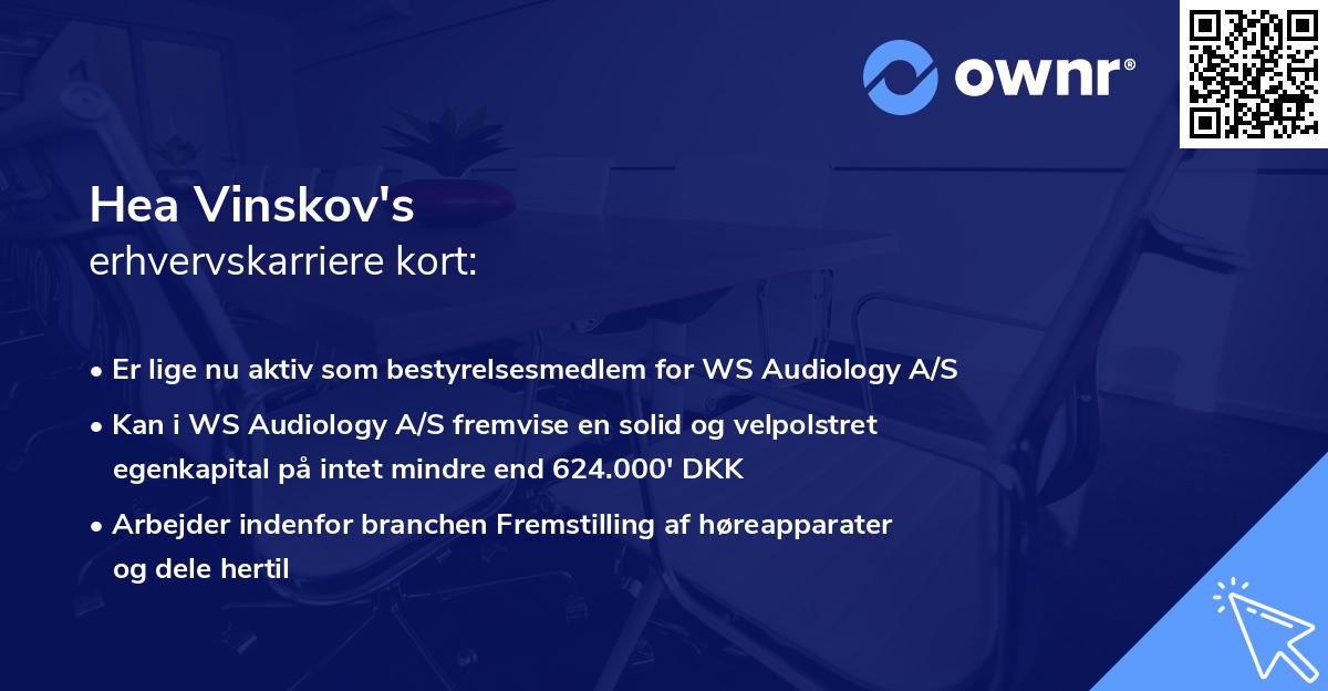 Hea Vinskov's erhvervskarriere kort