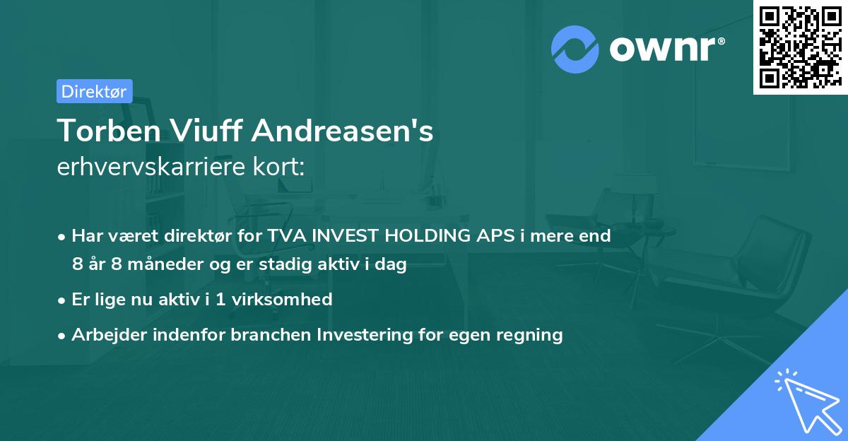 Torben Viuff Andreasen's erhvervskarriere kort