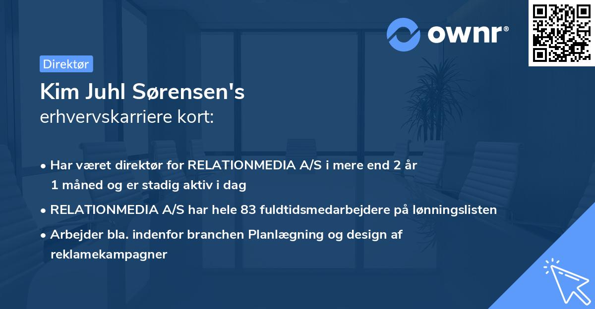 Kim Juhl Sørensen's erhvervskarriere kort