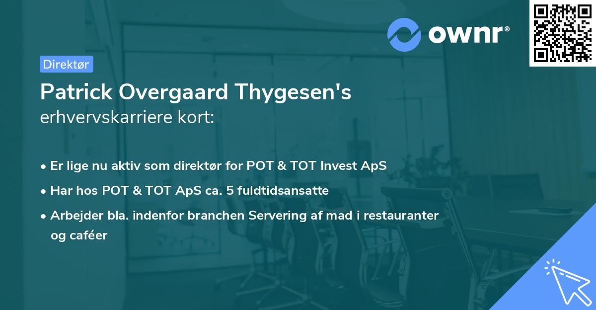 Patrick Overgaard Thygesen's erhvervskarriere kort