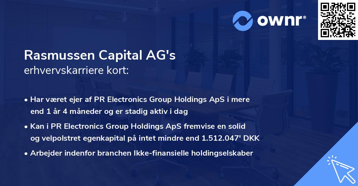 Rasmussen Capital AG's erhvervskarriere kort