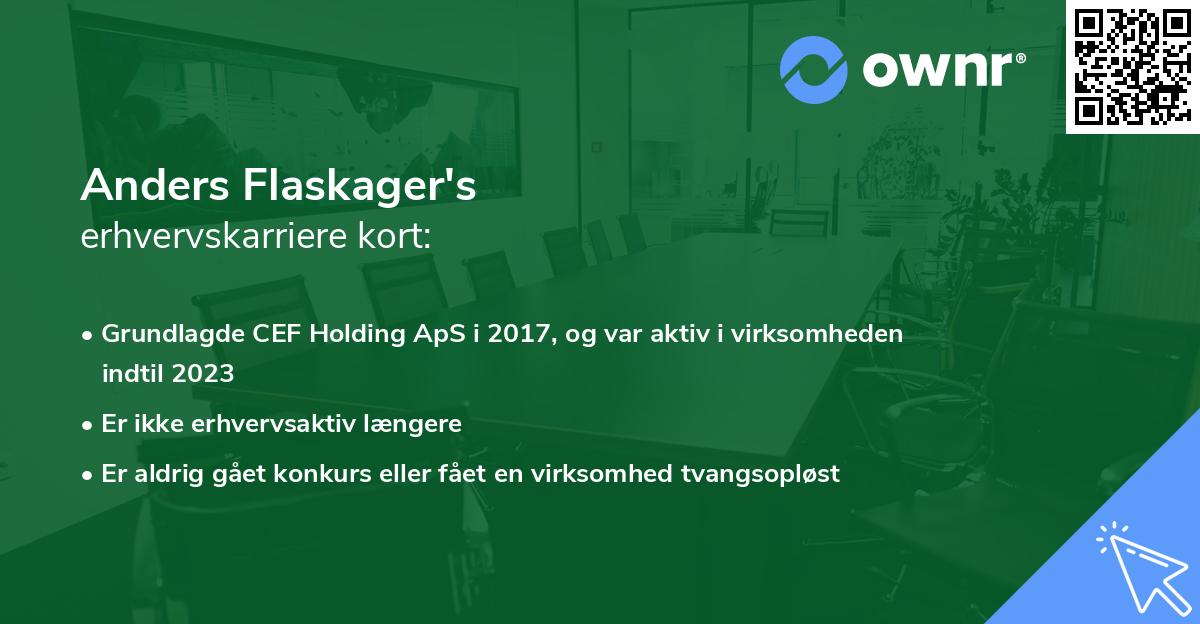Anders Flaskager's erhvervskarriere kort