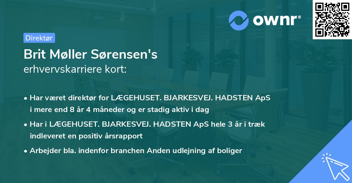 Brit Møller Sørensen's erhvervskarriere kort