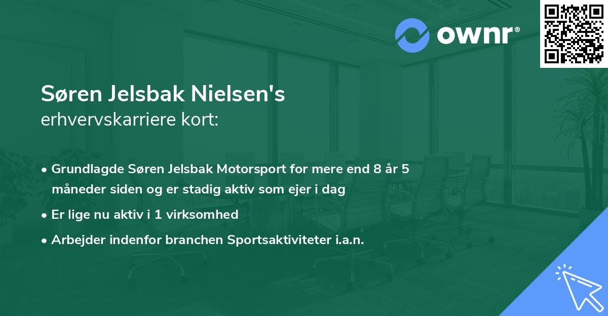 Søren Jelsbak Nielsen's erhvervskarriere kort