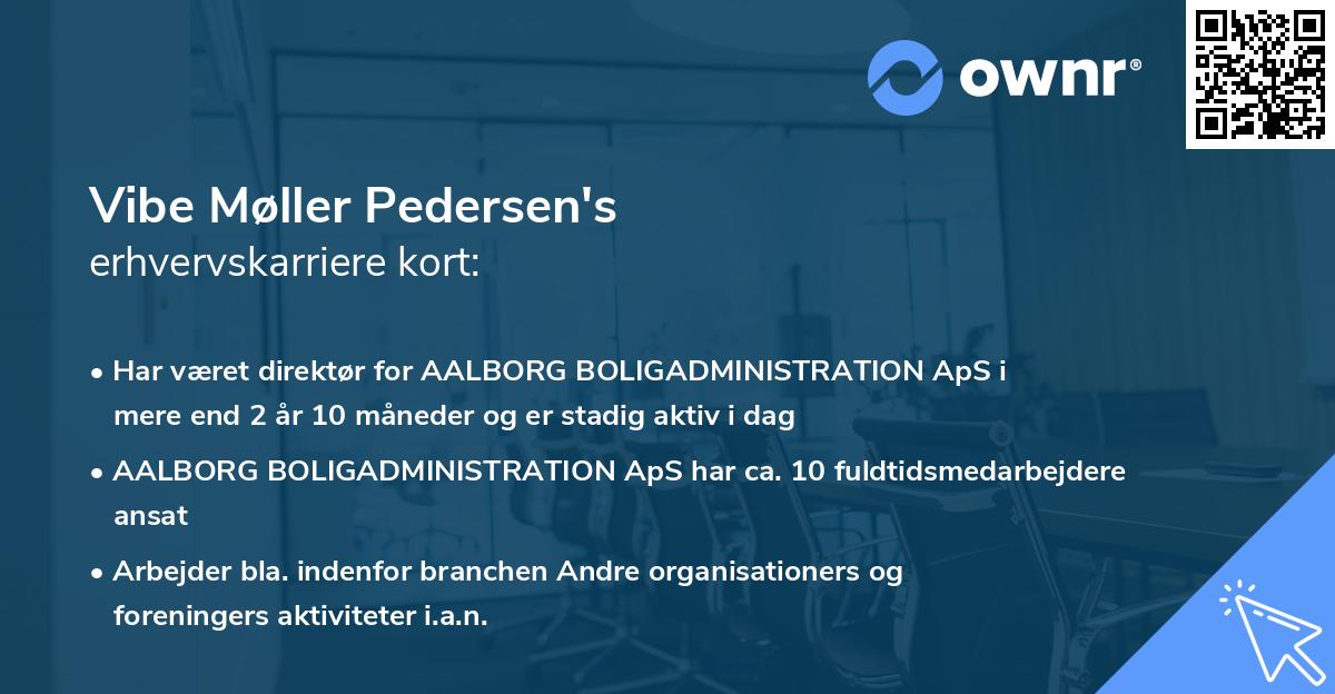 Vibe Møller Pedersen's erhvervskarriere kort