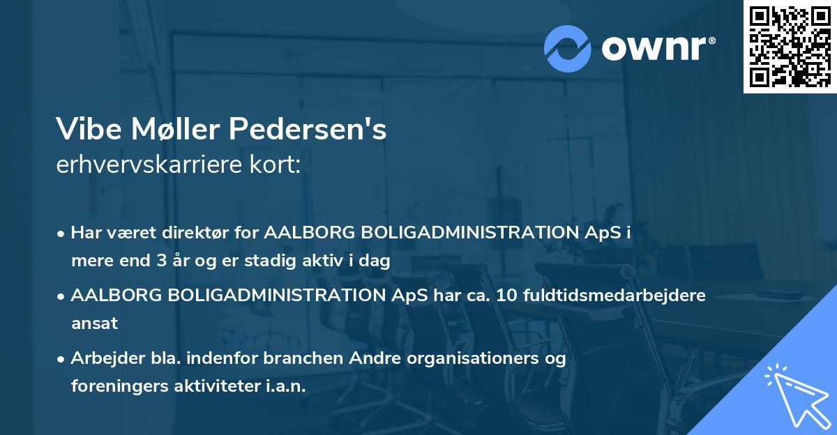 Vibe Møller Pedersen's erhvervskarriere kort