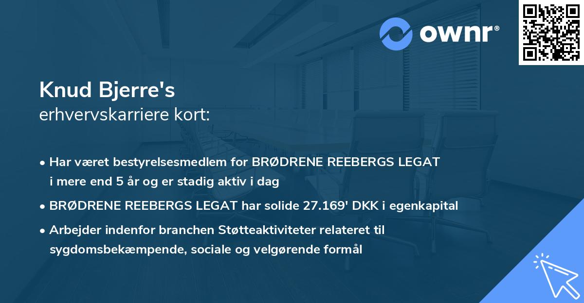 Knud Bjerre's erhvervskarriere kort