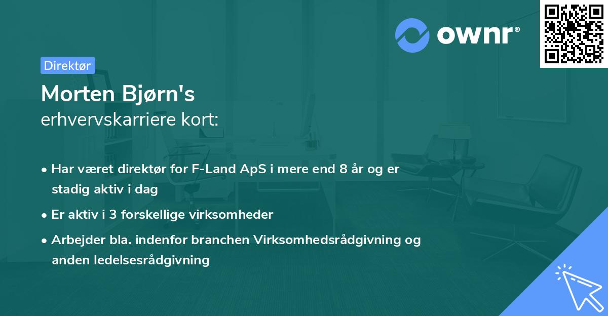Morten Bjørn's erhvervskarriere kort
