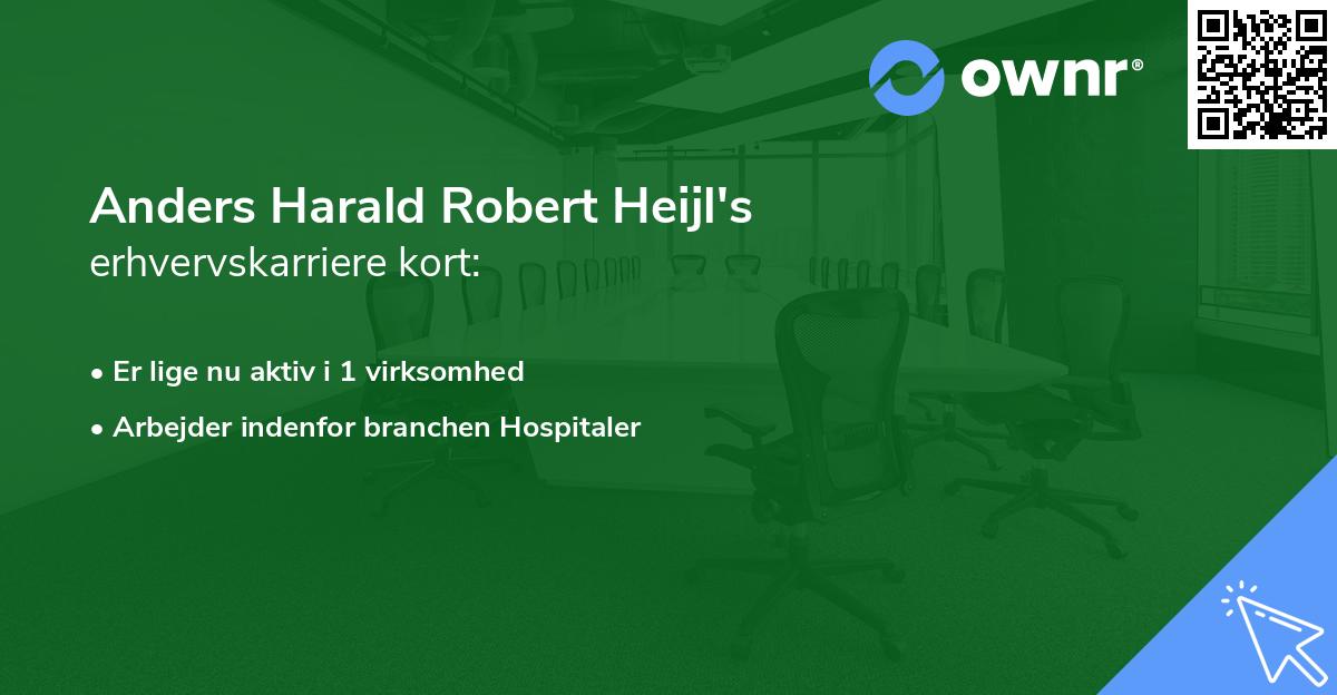 Anders Harald Robert Heijl's erhvervskarriere kort