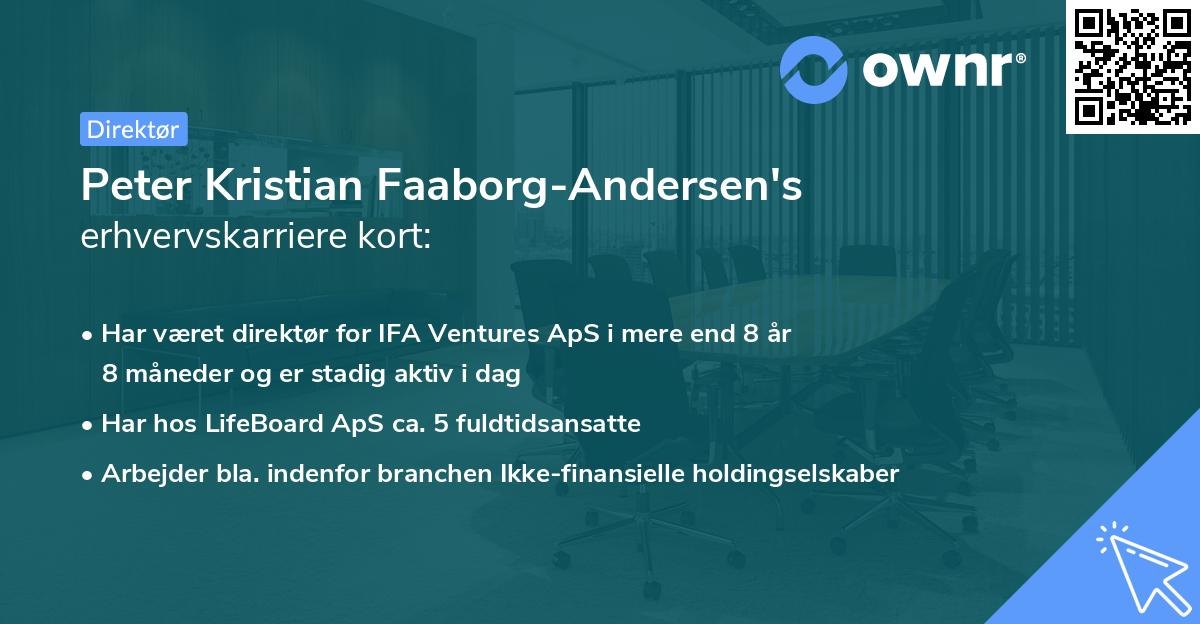 Peter Kristian Faaborg-Andersen's erhvervskarriere kort