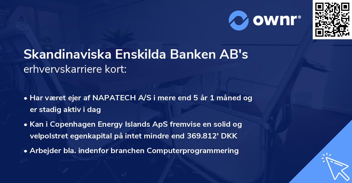 Skandinaviska Enskilda Banken AB's erhvervskarriere kort