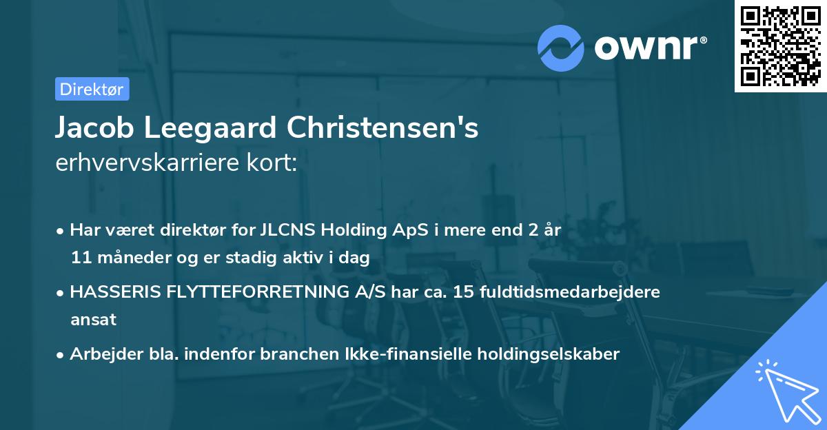 Jacob Leegaard Christensen's erhvervskarriere kort