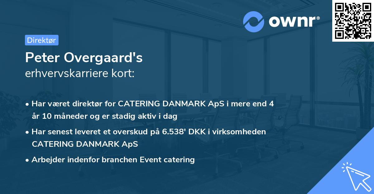 Peter Overgaard's erhvervskarriere kort