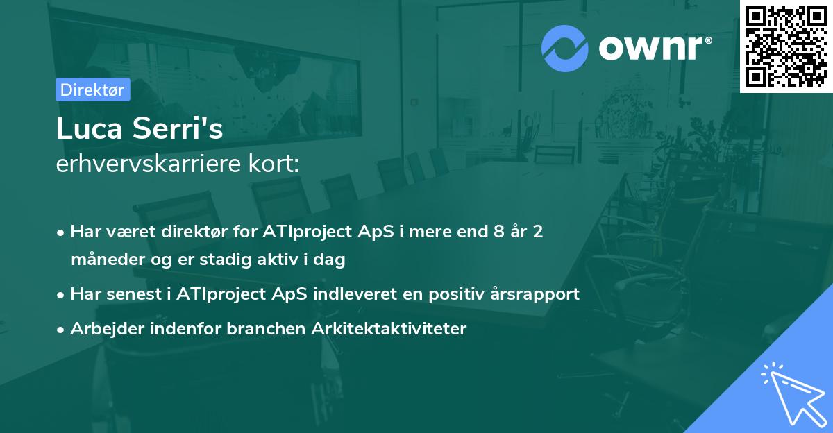 Luca Serri's erhvervskarriere kort