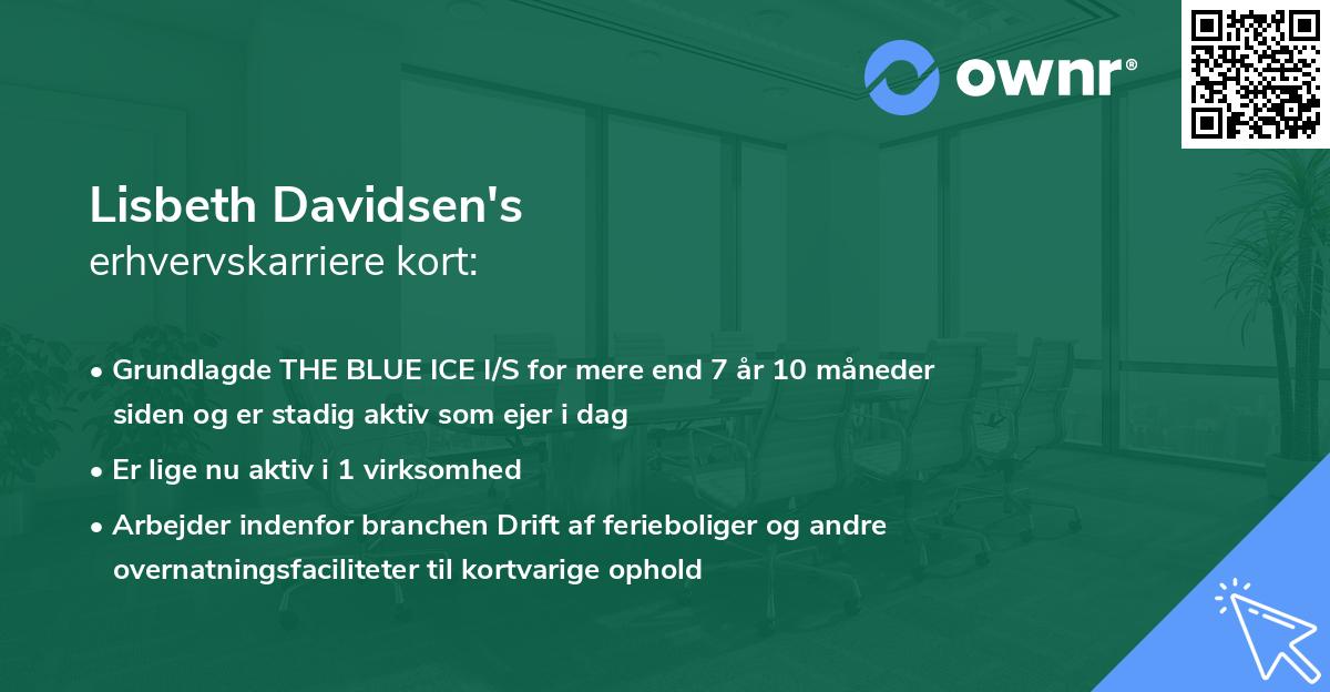 Lisbeth Davidsen's erhvervskarriere kort