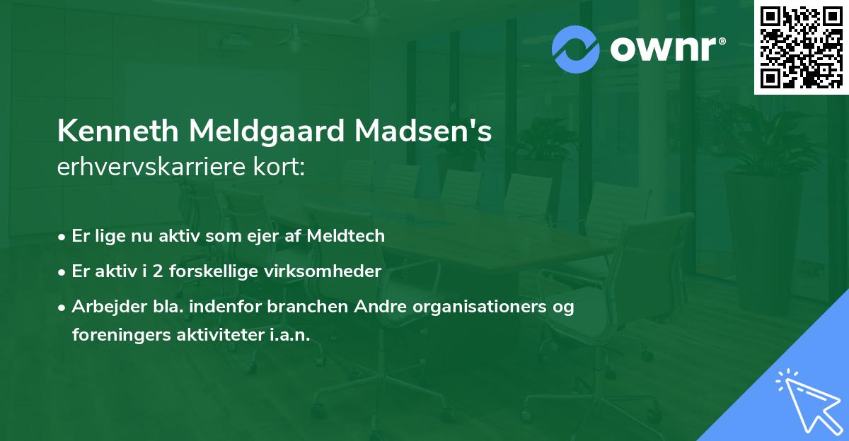 Kenneth Meldgaard Madsen's erhvervskarriere kort