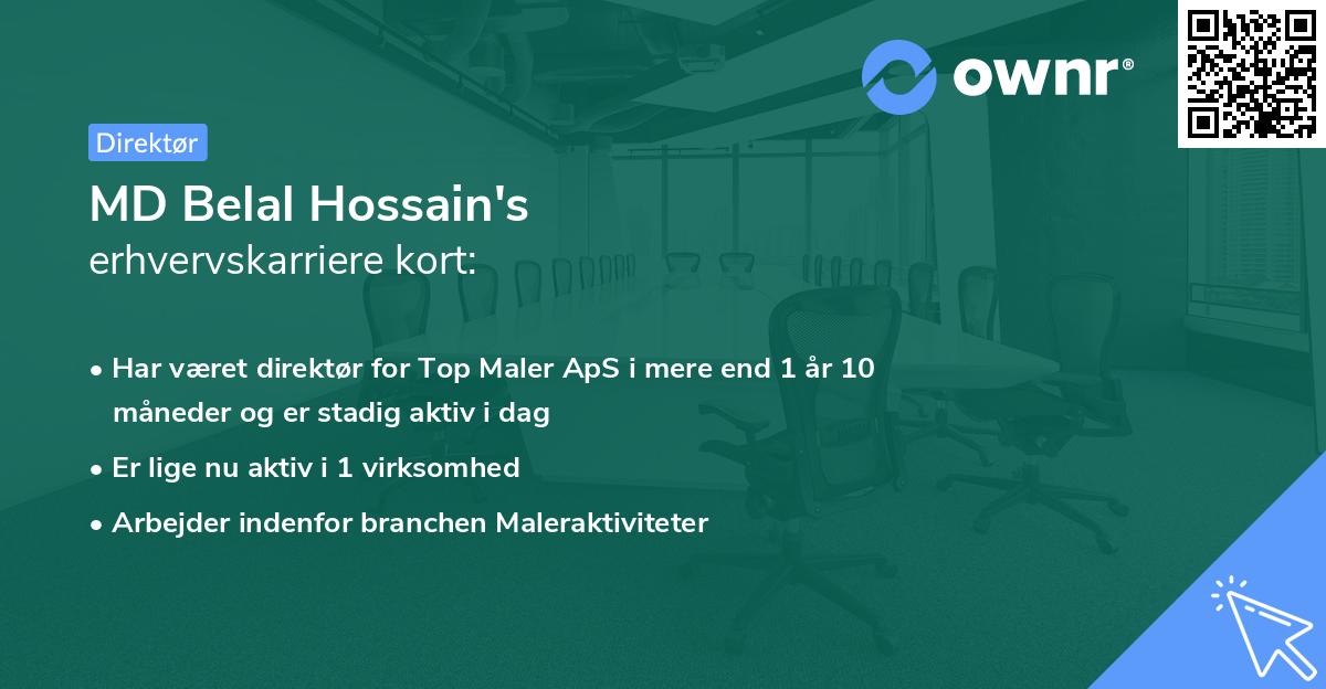 MD Belal Hossain's erhvervskarriere kort