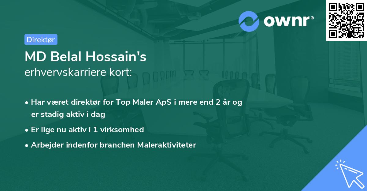 MD Belal Hossain's erhvervskarriere kort