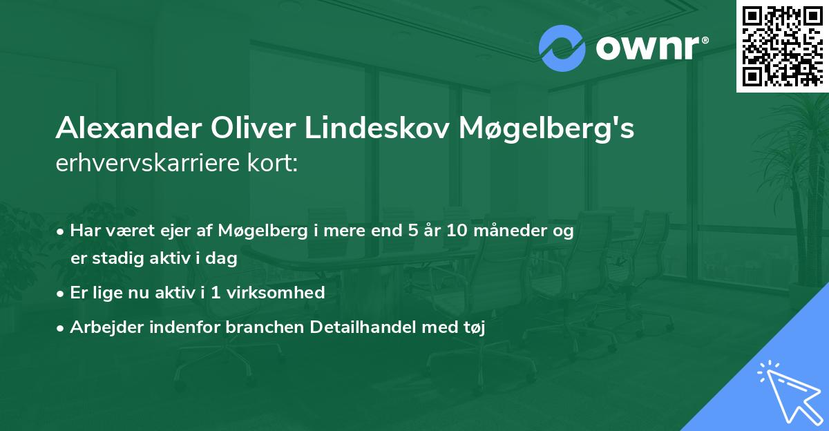 Alexander Oliver Lindeskov Møgelberg's erhvervskarriere kort
