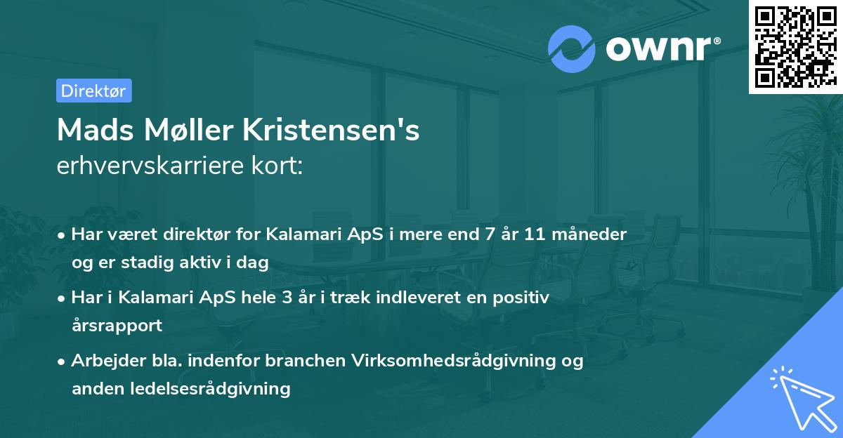 Mads Møller Kristensen's erhvervskarriere kort