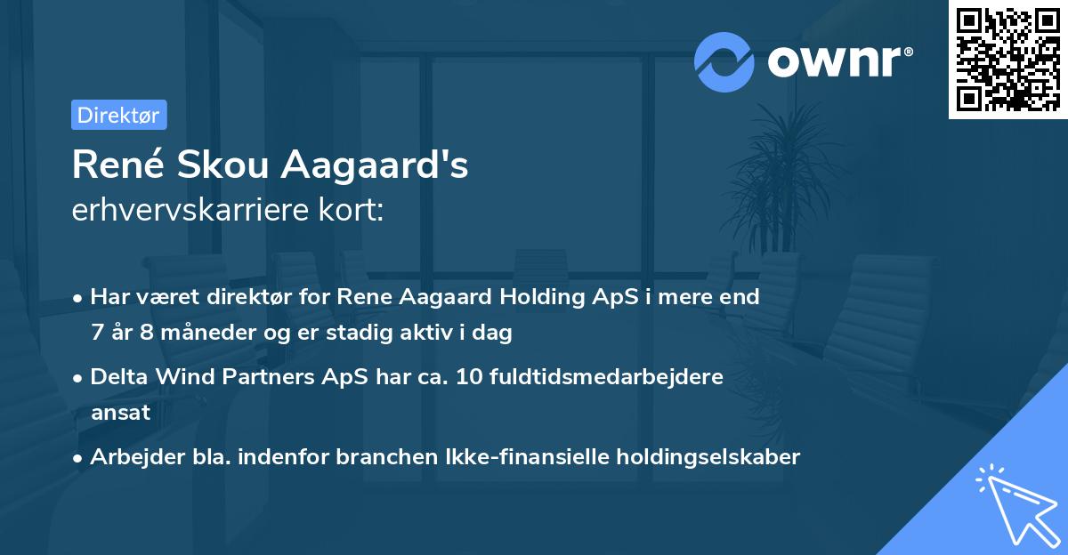 René Skou Aagaard's erhvervskarriere kort
