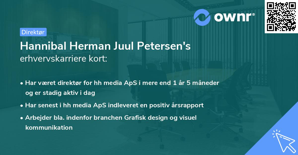 Hannibal Herman Juul Petersen's erhvervskarriere kort