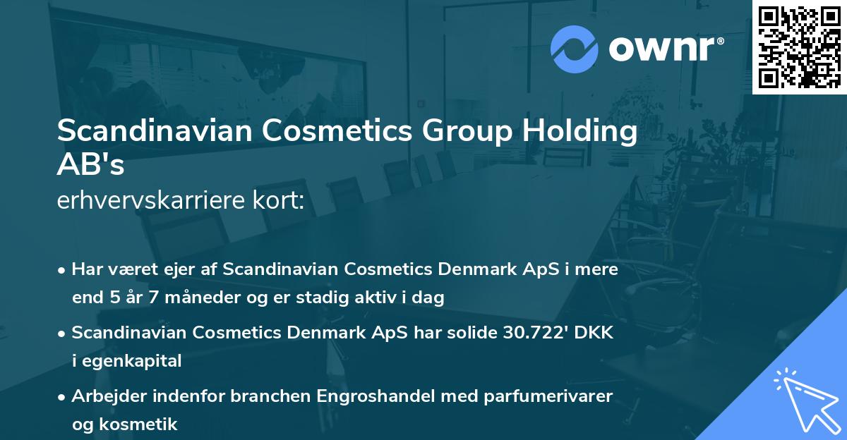 Scandinavian Cosmetics Group Holding AB's erhvervskarriere kort