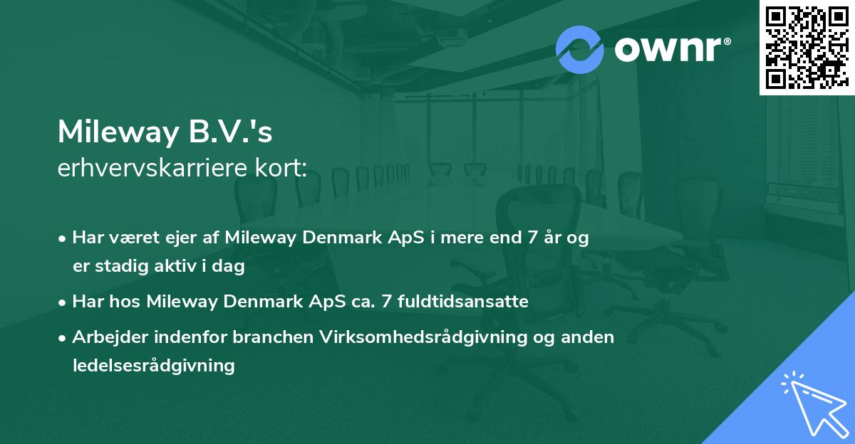 Mileway B.V.'s erhvervskarriere kort
