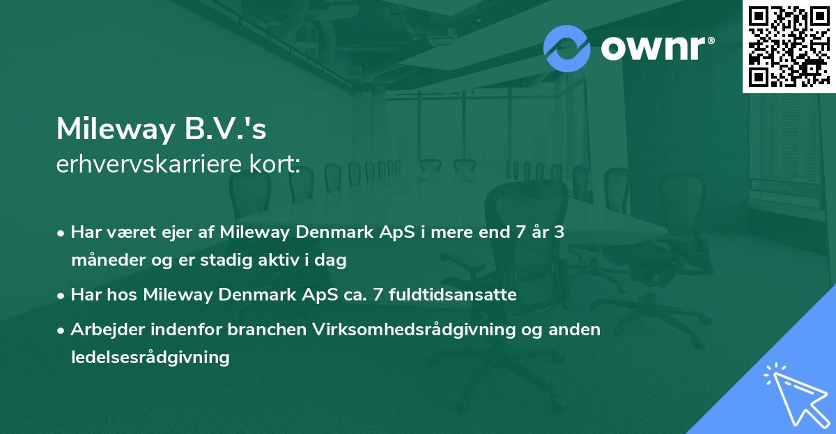 Mileway B.V.'s erhvervskarriere kort