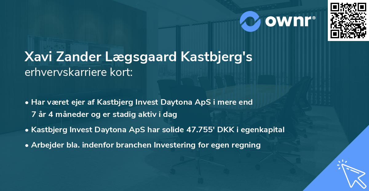 Xavi Zander Lægsgaard Kastbjerg's erhvervskarriere kort