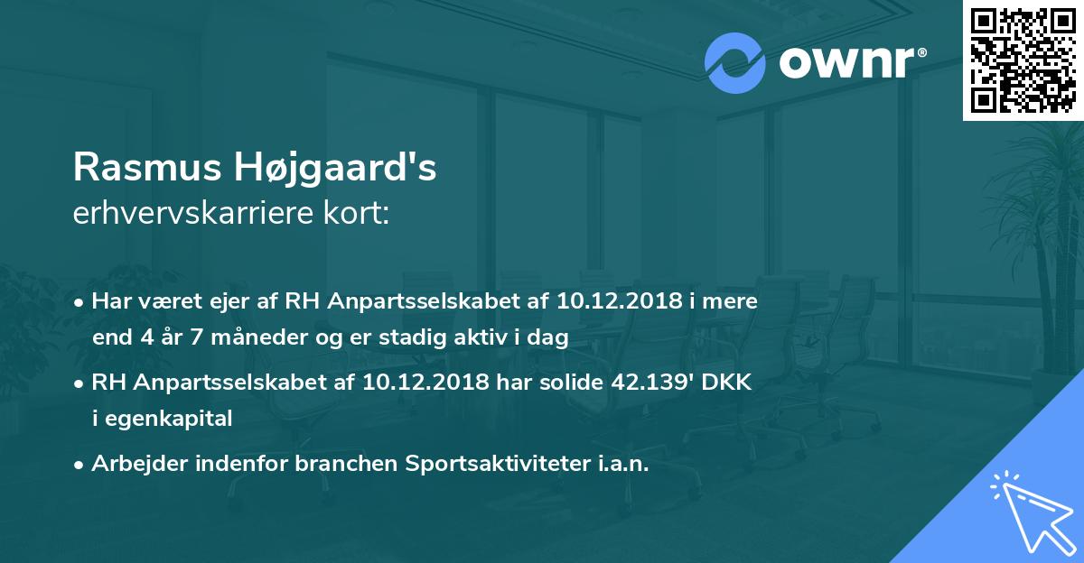 Rasmus Højgaard's erhvervskarriere kort