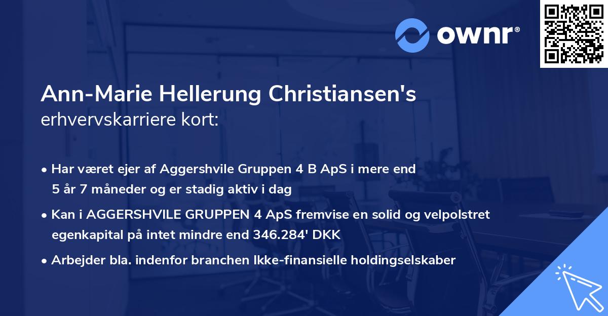 Ann-Marie Hellerung Christiansen's erhvervskarriere kort