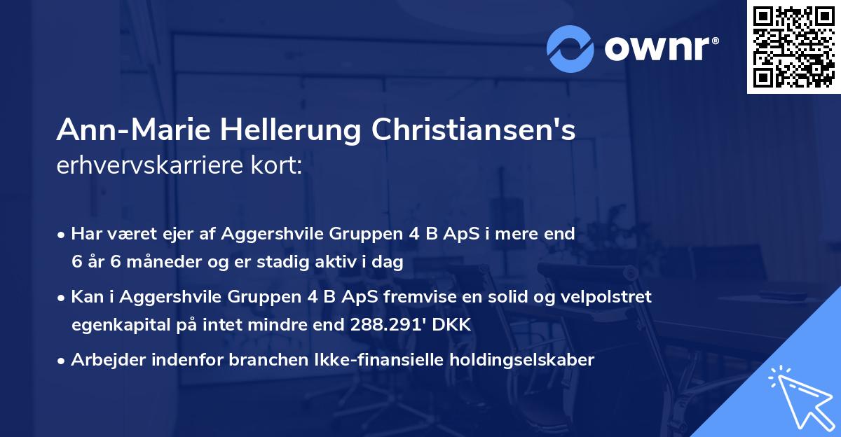 Ann-Marie Hellerung Christiansen's erhvervskarriere kort