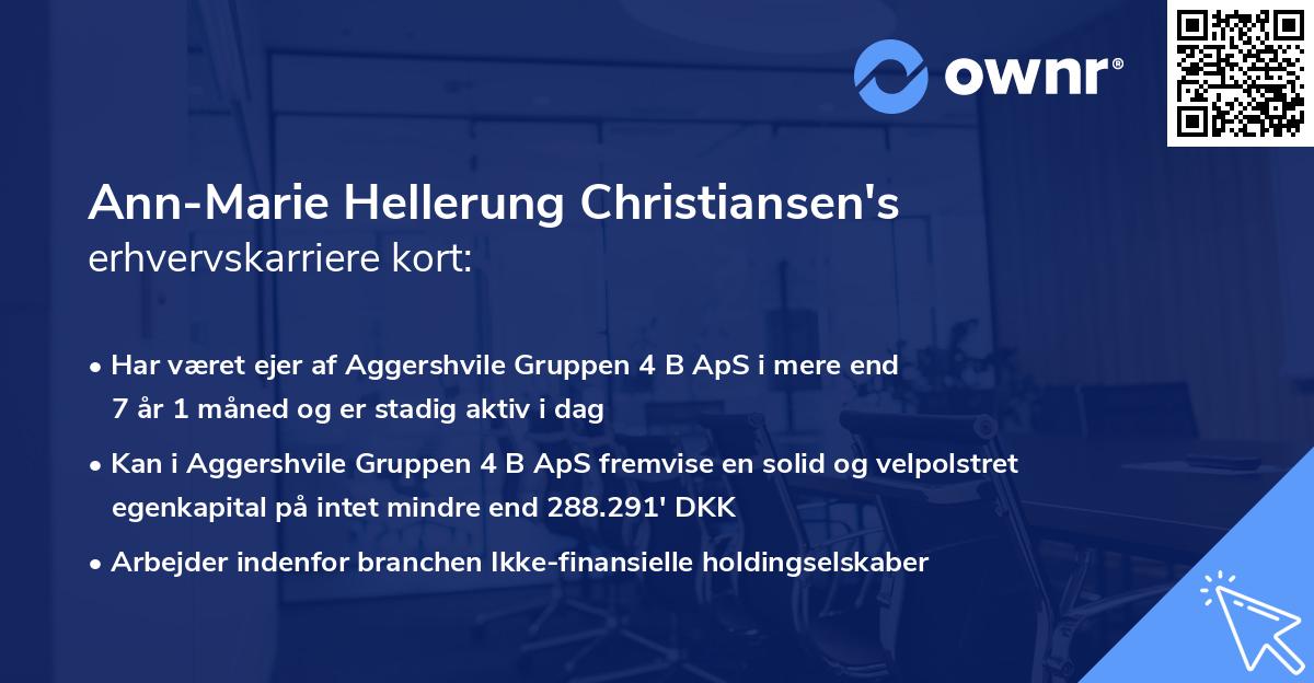Ann-Marie Hellerung Christiansen's erhvervskarriere kort