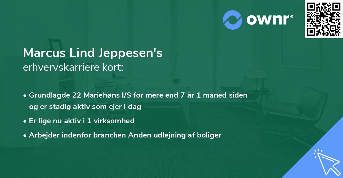 Marcus Lind Jeppesen's erhvervskarriere kort