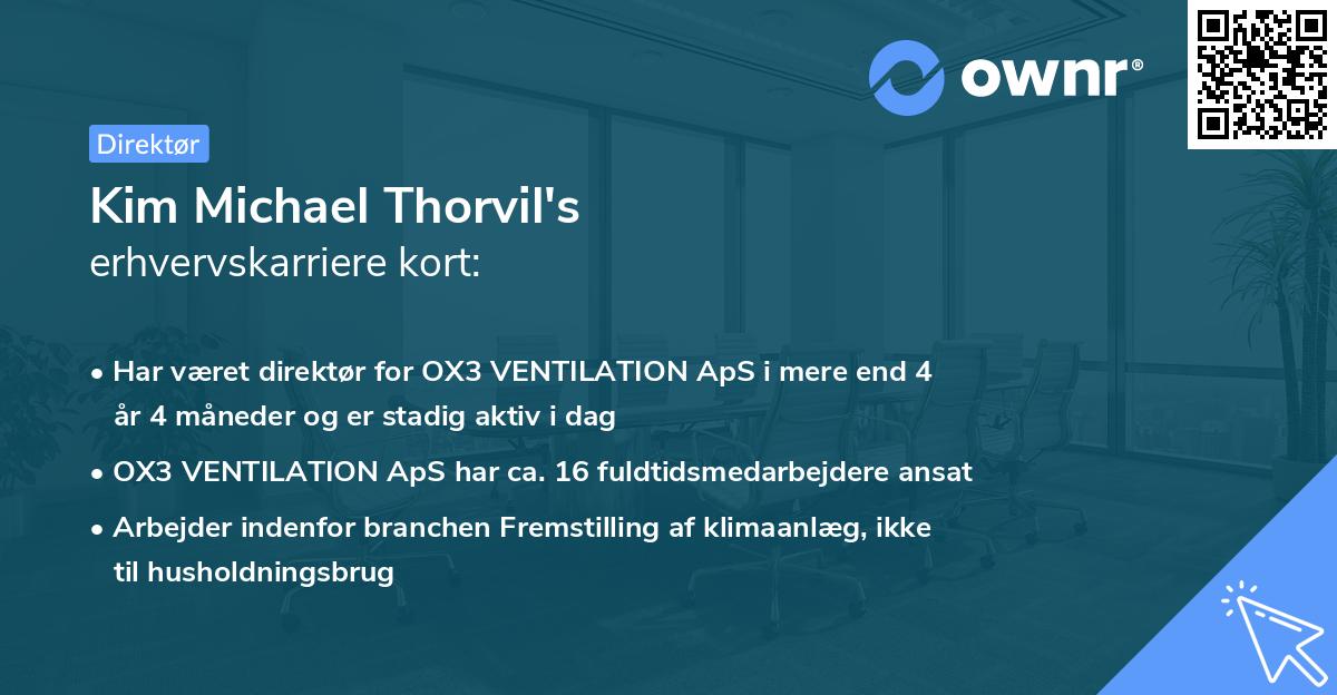 Kim Michael Thorvil's erhvervskarriere kort