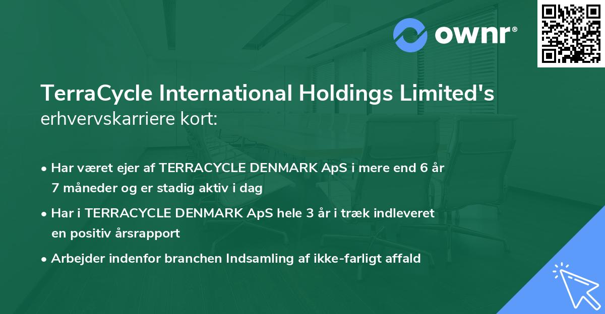 TerraCycle International Holdings Limited's erhvervskarriere kort
