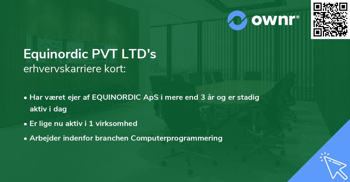 Equinordic PVT LTD's erhvervskarriere kort