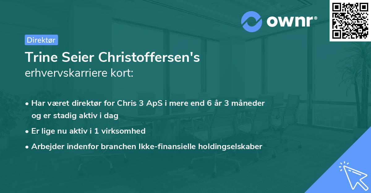 Trine Seier Christoffersen's erhvervskarriere kort