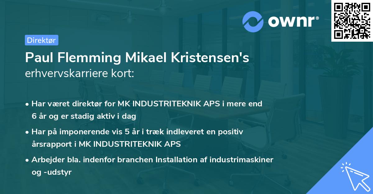 Paul Flemming Mikael Kristensen's erhvervskarriere kort