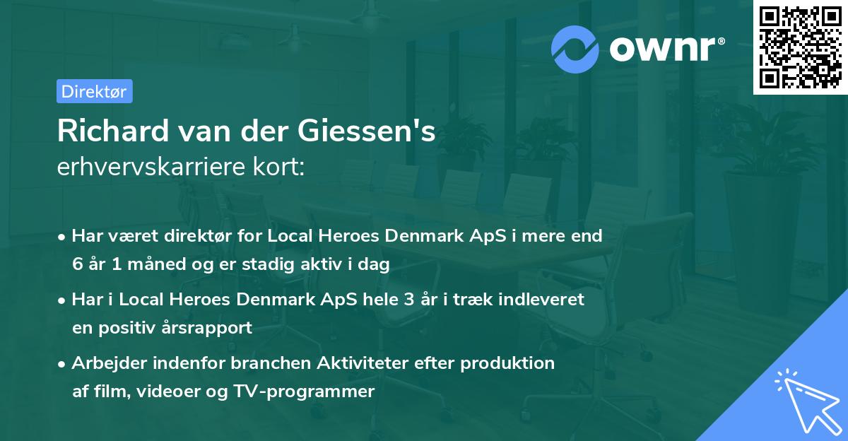 Richard van der Giessen's erhvervskarriere kort