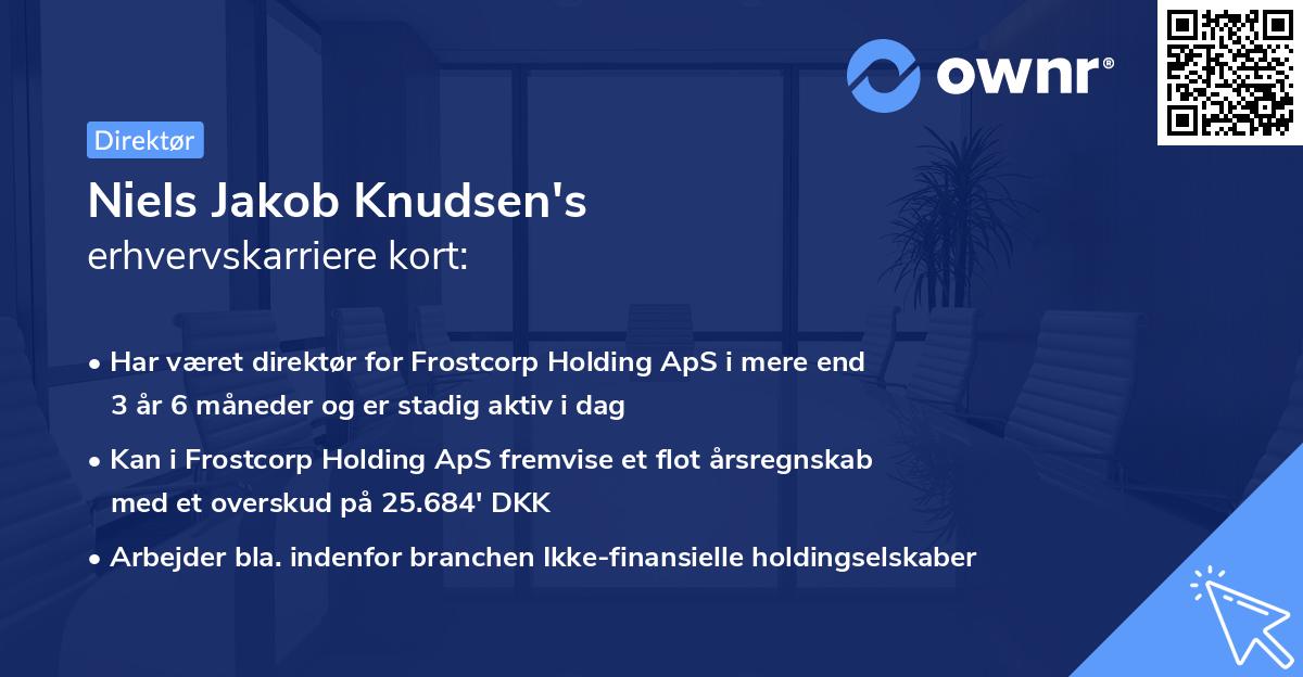 Niels Jakob Knudsen's erhvervskarriere kort