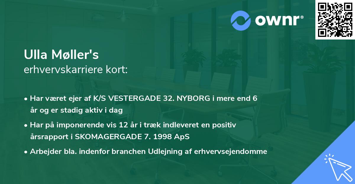 Ulla Møller's erhvervskarriere kort
