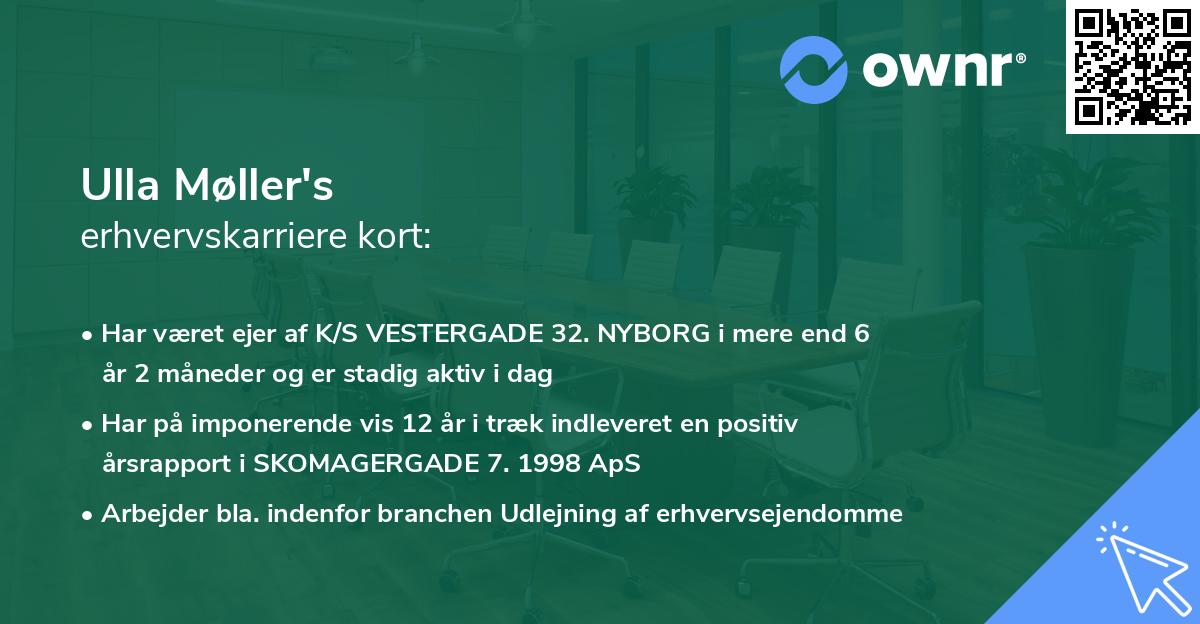 Ulla Møller's erhvervskarriere kort