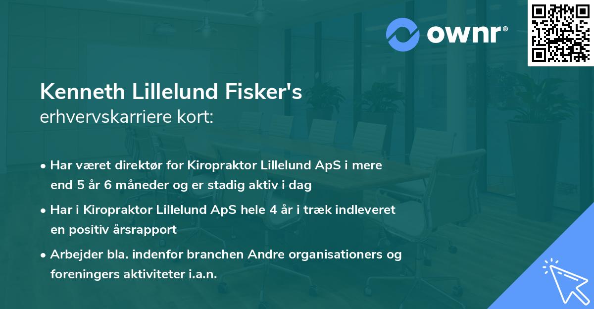 Kenneth Lillelund Fisker's erhvervskarriere kort
